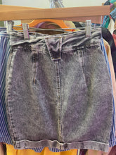 Load image into Gallery viewer, Paris Blues Black Acid Washed Mini Skirt Size 3