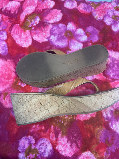 Sam Edelman “Romy” Y2k Cork Platform Thong Sandal Size 9