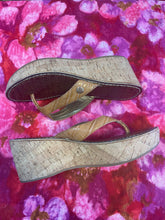Load image into Gallery viewer, Sam Edelman “Romy” Y2k Cork Platform Thong Sandal