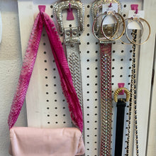 Load image into Gallery viewer, Y2K Vintage Adrienne Vittadini Pink Snake Print Silk Scarf Barbie Accessories