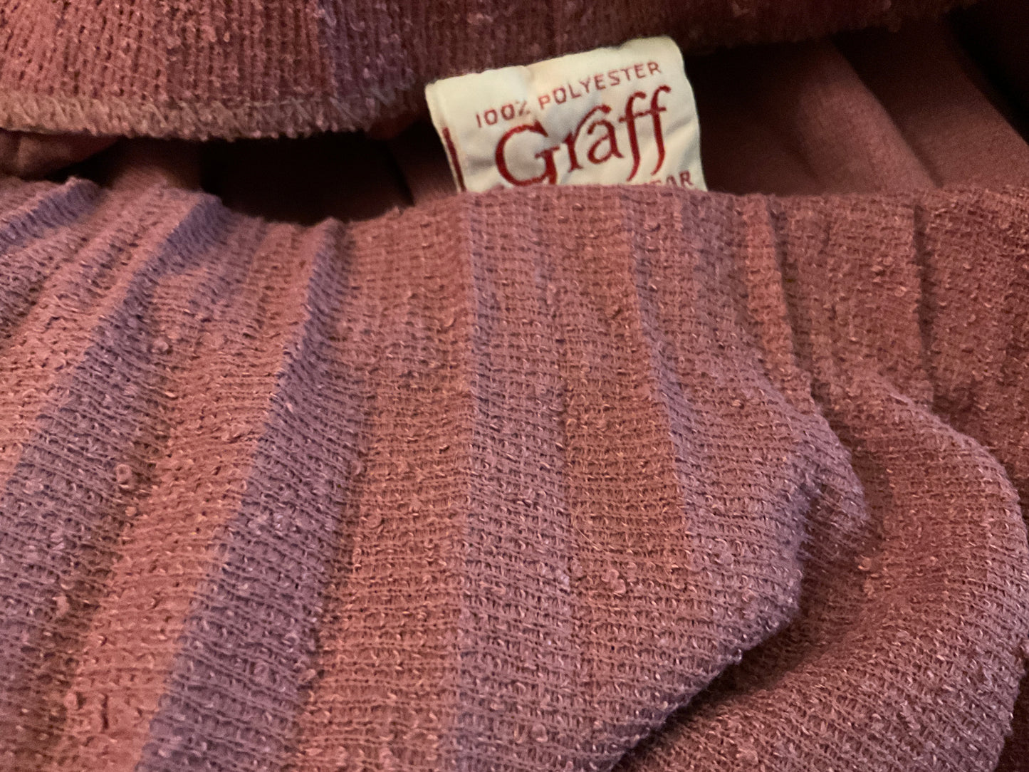 Graff Pleated Boucle Mauve Midi Skirt Size XL