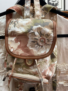 Neutral Floral Mini Backpack
