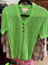 Load image into Gallery viewer, NWT Neon Green Sweater Company Vintage Open Knit