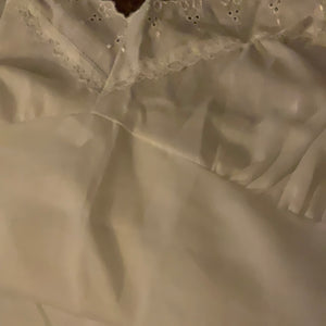 cotton poly white vintage slip dress