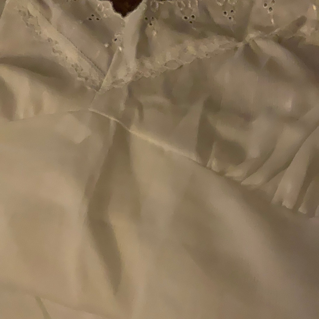 cotton poly white vintage slip dress