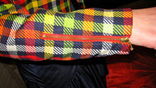 Load image into Gallery viewer, Clueless Plaid Neon Ungaro Moto Jacket