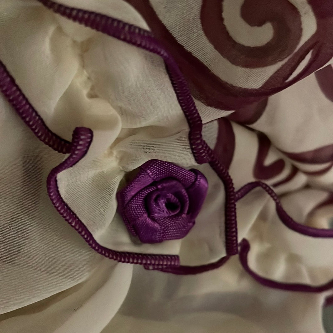 White and purple swirl nightie slip dress