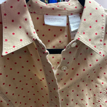 Load image into Gallery viewer, Claiborne Serious Whimsy Polka Dot Button Up