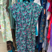 Load image into Gallery viewer, April Rain Hibiscus Forest 80&#39;s does 40&#39;s Dress