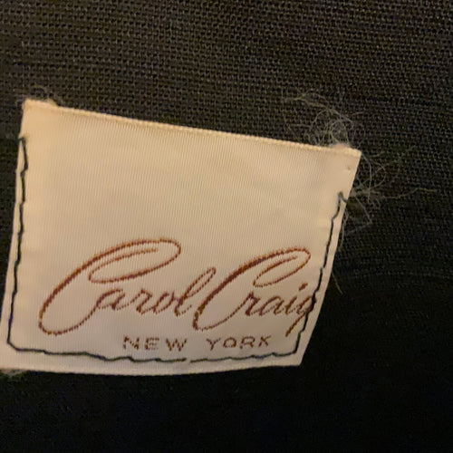 Carol Craig New York Evening Black Bolero Jacket Raw Silk Small/Medium
