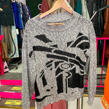 Load image into Gallery viewer, Black and White 90’s marled sweater